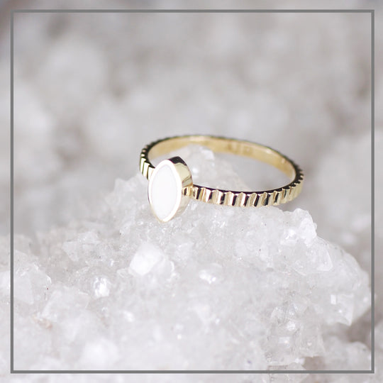 Moedermelk ring Veritatem Goud Markies