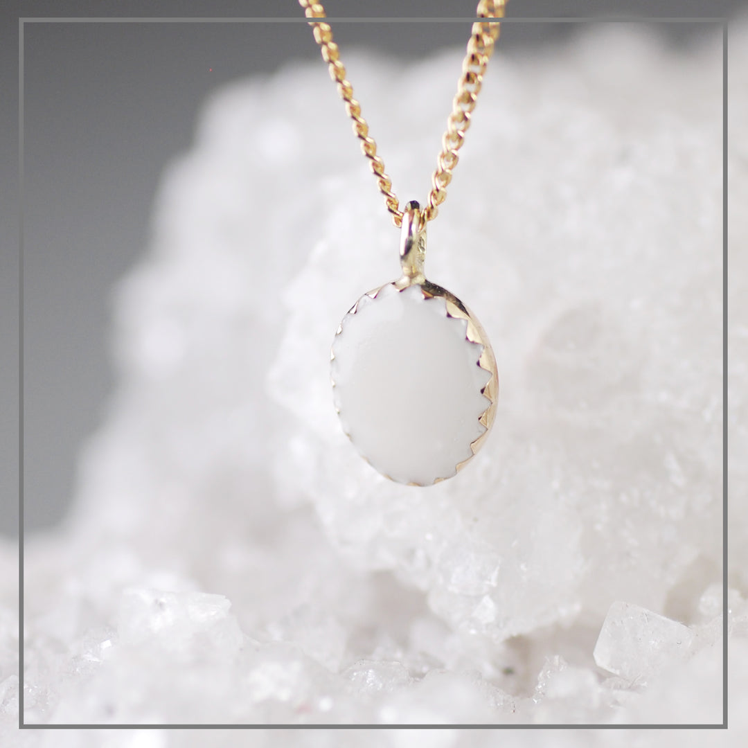 Moedermelk collier Cherish Oval Gold