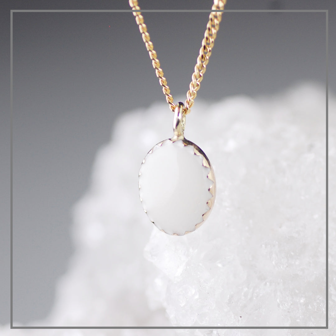 Moedermelk collier Cherish Oval Gold