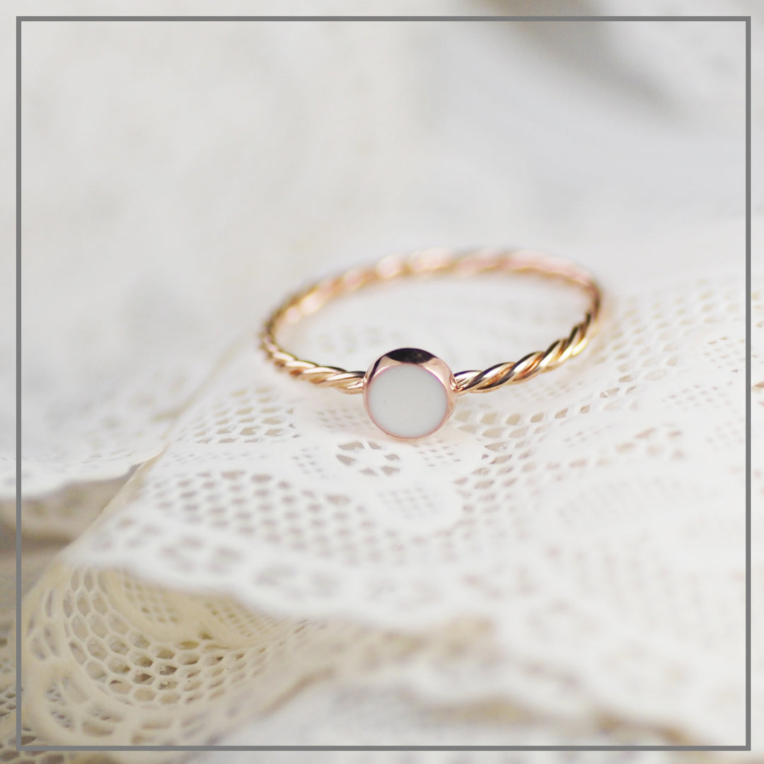 Moedermelk ring Jet Rosegoud Rond