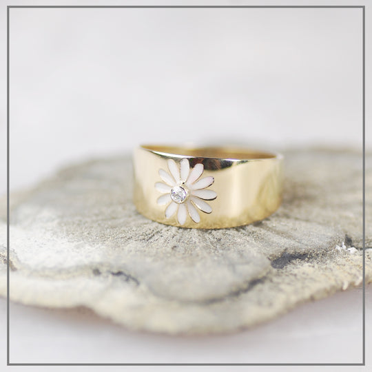 Moedermelk ring Flora Goud