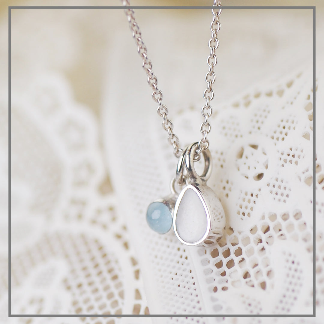 Moedermelkketting Soft Pale Blue