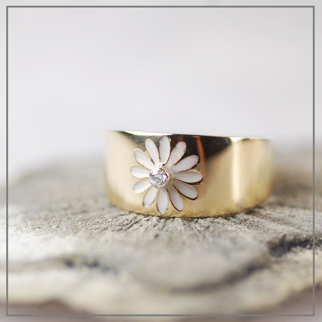 Moedermelk ring Flora Goud