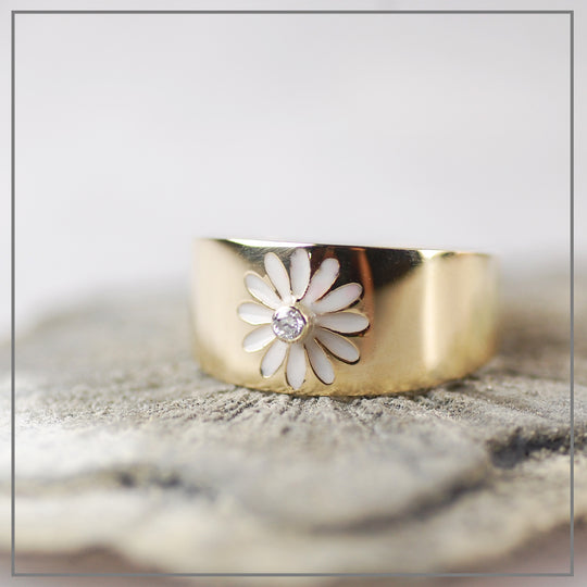 Moedermelk ring Flora Goud