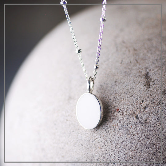 Moedermelk Ketting Leif Ovaal Zilver