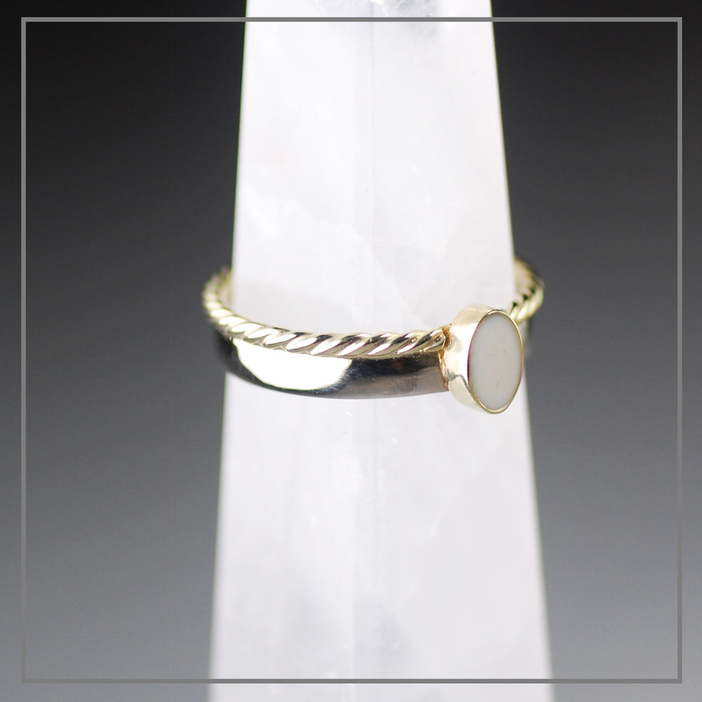 Moedermelk ring Jamie zilver met goud