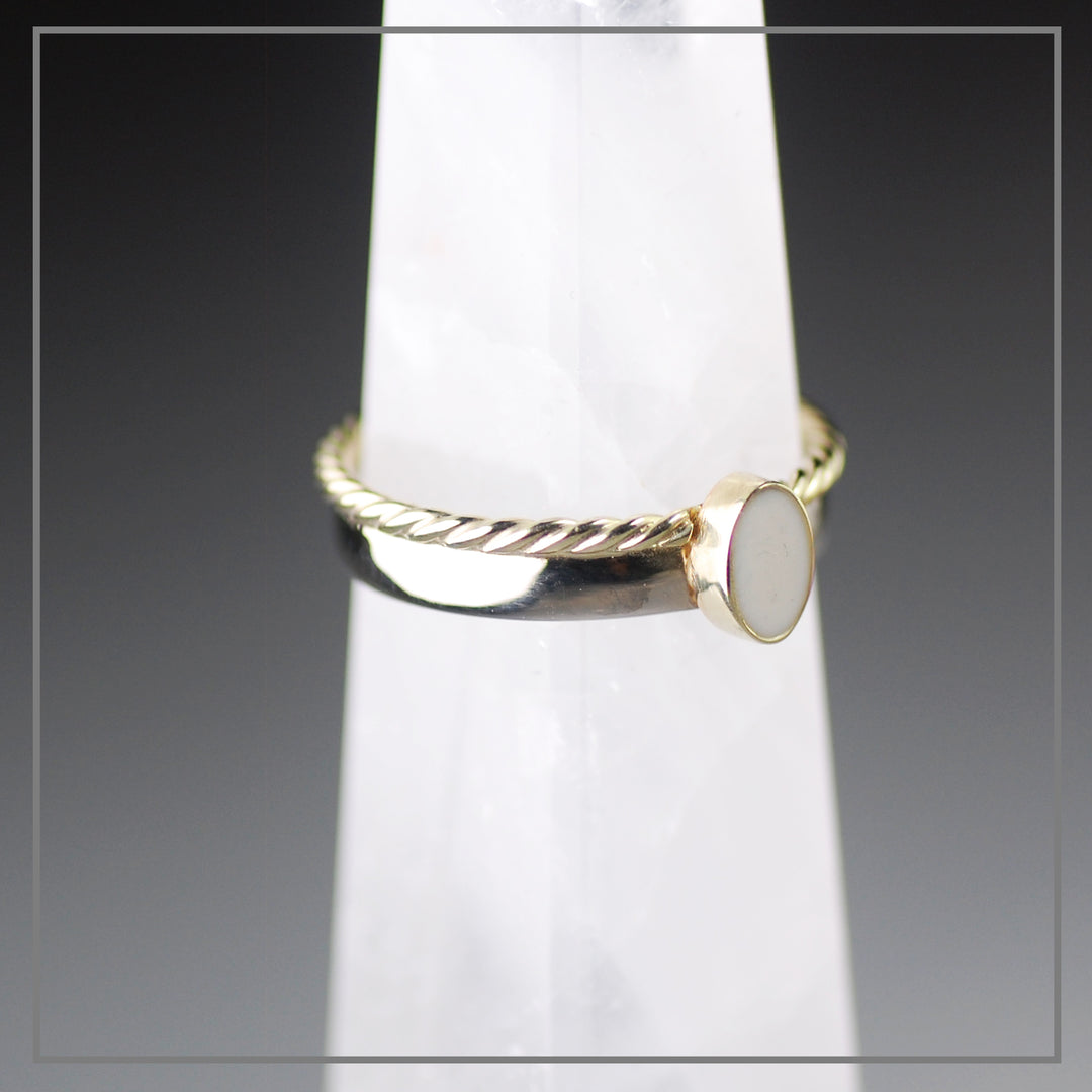 Moedermelk ring Jamie zilver met goud