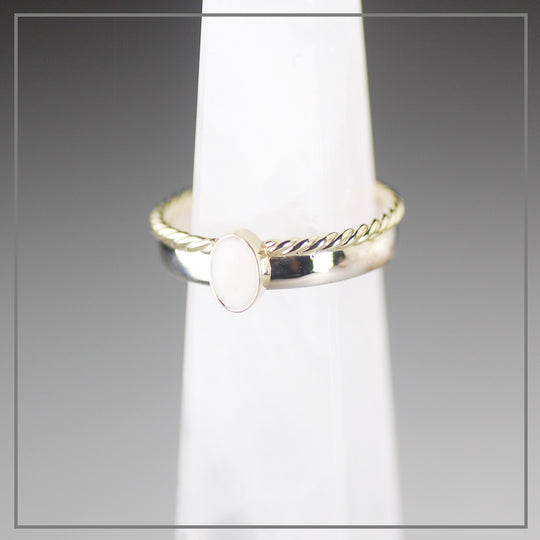 Moedermelk ring Jamie zilver met goud