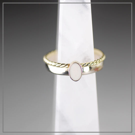 Moedermelk ring Jamie zilver met goud