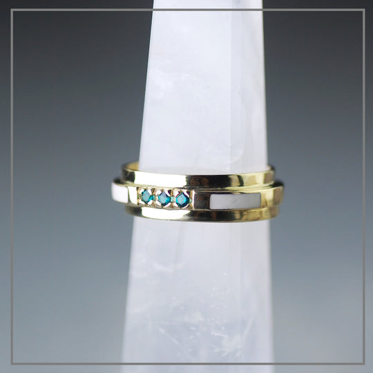 Moedermelk Ring Hazel met geboortestenen