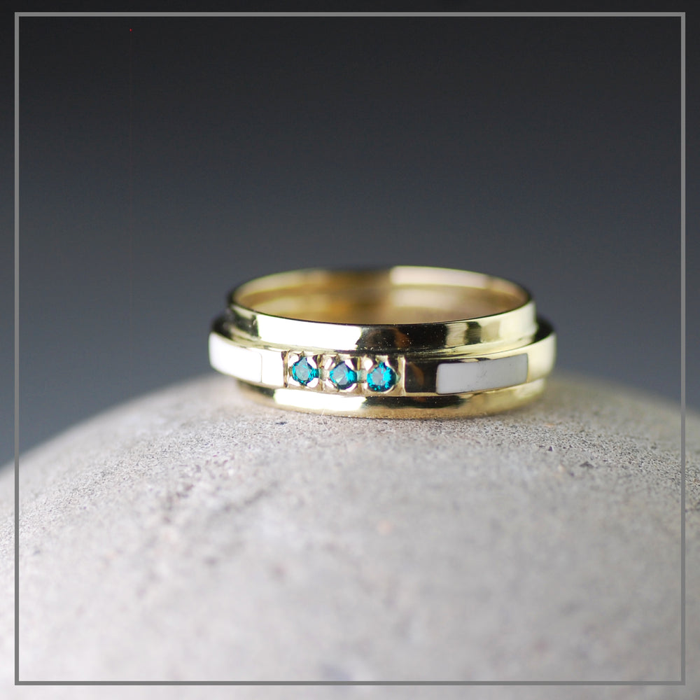 Moedermelk Ring Hazel met geboortestenen