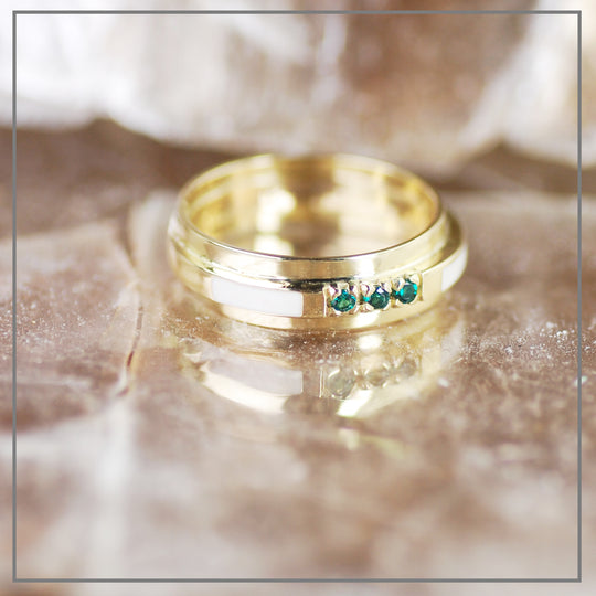 Moedermelk Ring Hazel met geboortestenen