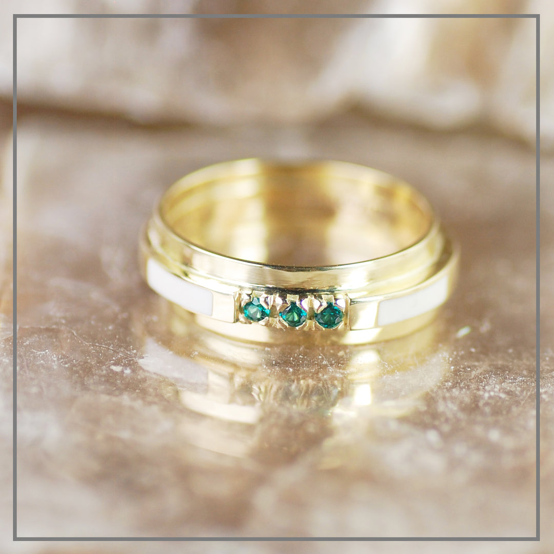 Moedermelk Ring Hazel met geboortestenen