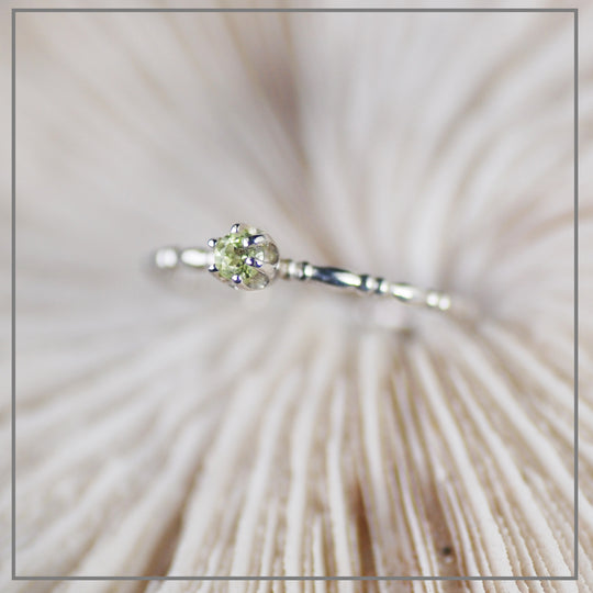 Zilveren Vintage ring Geboortesteen